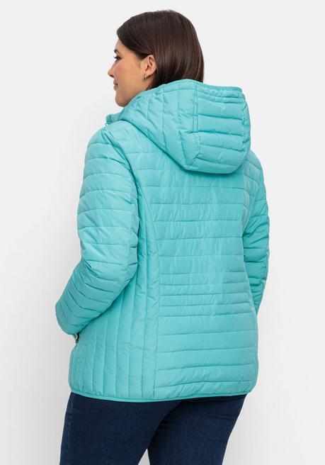 sheego Leichte Steppjacke mit abnehmbarer Kapuze - aqua sheego Riesige Rabatte