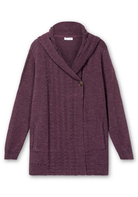 sheego by Joe Browns Cardigan mit Kapuze und Knopfverschluss - brombeer sheego Kostenloser Versand international