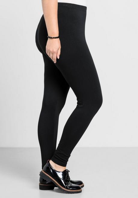 sheego Leggings mit Gummizugbund - schwarz sheego Begrenzt auf 3 Tage