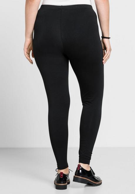 sheego Leggings mit Gummizugbund - schwarz sheego Begrenzt auf 3 Tage