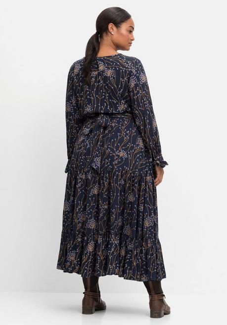 sheego by Joe Browns Maxikleid mit floralem Alloverdruck - nachtblau bedruckt sheego zollfrei