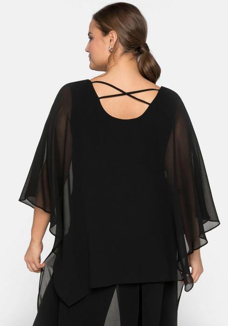 sheego Tunika in 2-in-1-Optik - schwarz sheego Rabatte dieses Monats