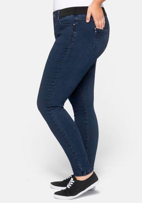 sheego Skinny Jeans mit »Ultimate Stretch«, wächst bis 3 Gr. mit - dark blue Denim sheego Online