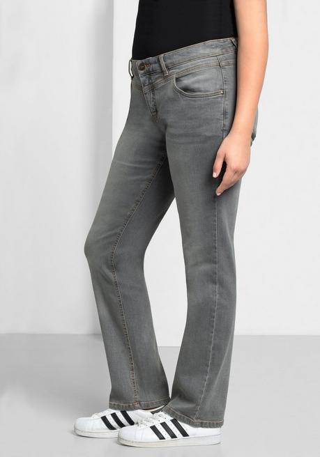 sheego Gerade Jeans mit Used-Effekten - grey Denim sheego Günstiger Verkauf