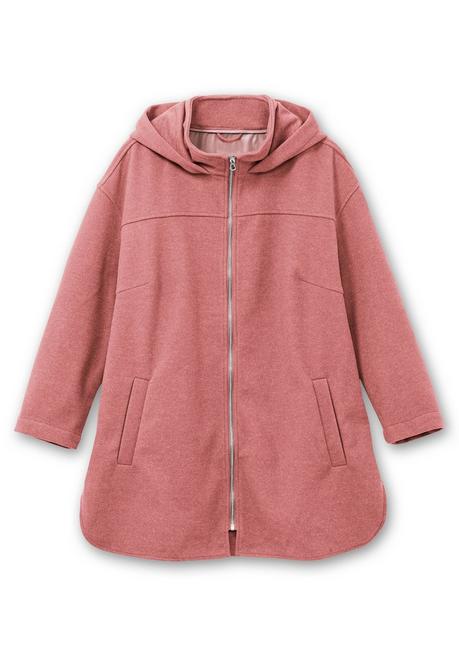 sheego Kapuzenjacke mit Stehkragen und Reißverschluss - rosenholz sheego Blitzverkäufe