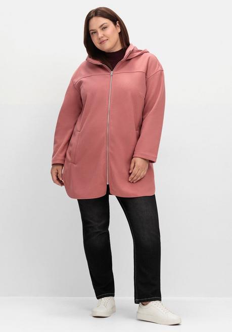 sheego Kapuzenjacke mit Stehkragen und Reißverschluss - rosenholz sheego Blitzverkäufe
