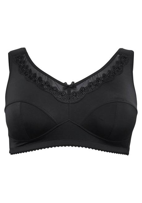 sheego BH ohne Bügel mit breitem Unterbrustband - schwarz sheego Osterangebot