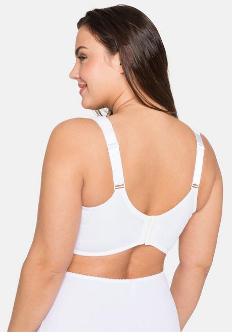 sheego T-Shirt-BH mit Spitze und nahtlosen Cups - weiß sheego Muttertagsangebot