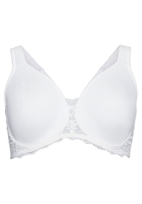 sheego T-Shirt-BH mit Spitze und nahtlosen Cups - weiß sheego Muttertagsangebot