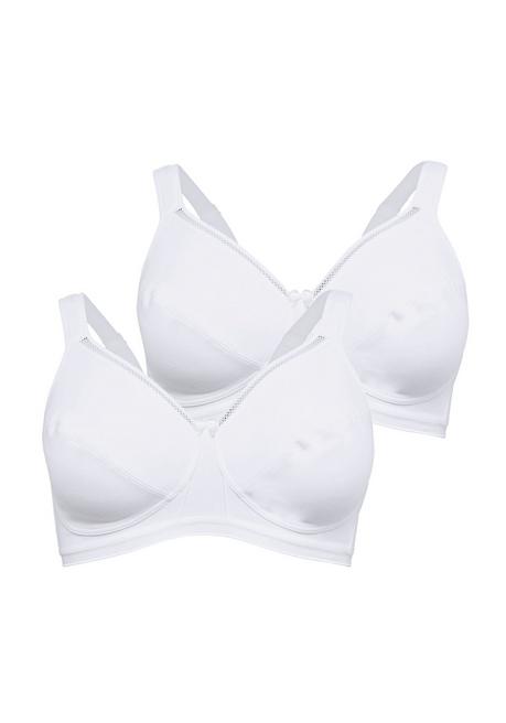 sheego Doppelpack BHs ohne Bügel - weiß sheego Neueste Mode