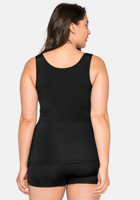 sheego Tanktop in extralanger Form, aus Microfaser - schwarz sheego Zeitlich begrenztes Angebot