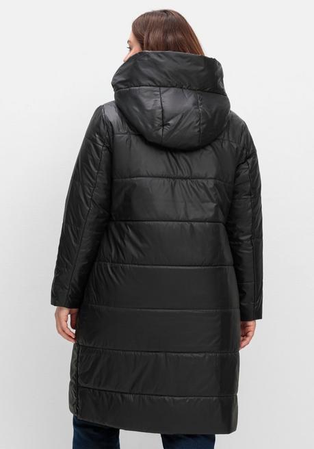 sheego Wattierter Steppmantel mit Kapuze, gefüttert - schwarz sheego 50% Rabatt für begrenzte Zeit