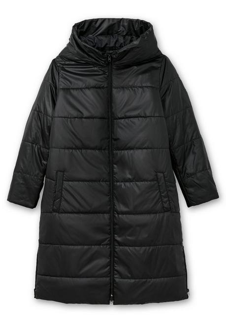 sheego Wattierter Steppmantel mit Kapuze, gefüttert - schwarz sheego 50% Rabatt für begrenzte Zeit