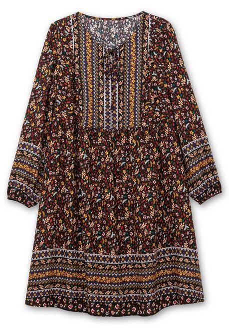 sheego Hängerchen-Kleid im Mustermix, in A-Linie - braun gemustert sheego Hotsell
