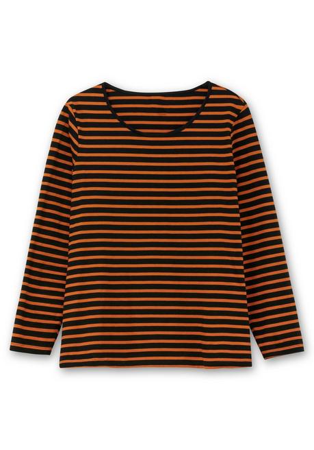 sheego Ringelshirt mit Rundhalsausschnitt - schwarz gestreift sheego im Angebot