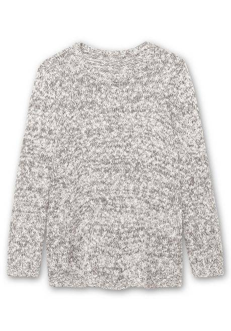 sheego Pullover aus meliertem Effektgarn - anthrazit sheego Sonderangebot