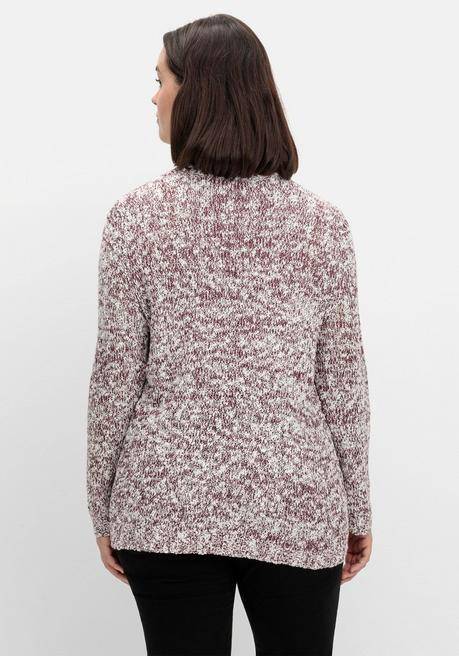 sheego Pullover aus meliertem Effektgarn - burgund sheego Rabatt