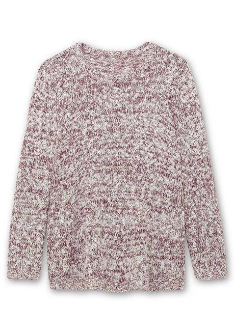 sheego Pullover aus meliertem Effektgarn - burgund sheego Rabatt