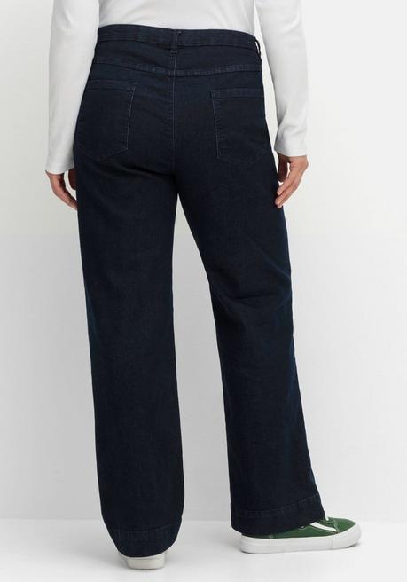 sheego Weite Jeans in Five-Pocket-Form - dark blue Denim sheego Exklusivangebot