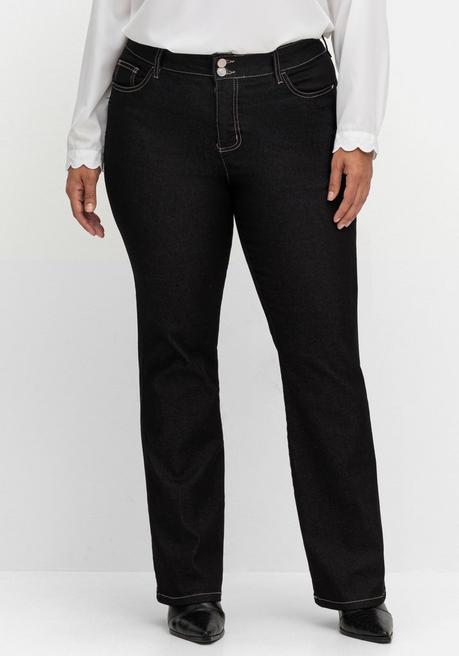 sheego Bootcut-Jeans mit Push-up-Effekt - black Denim sheego Preisnachlass