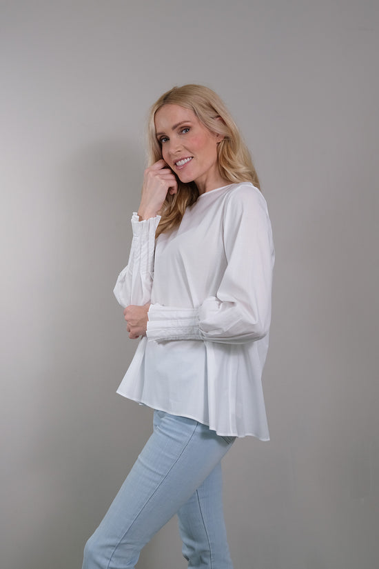 ﻿Soluzione Langarmshirt mit RN und Faltenlegung an der Manschette Saisonale Angebote