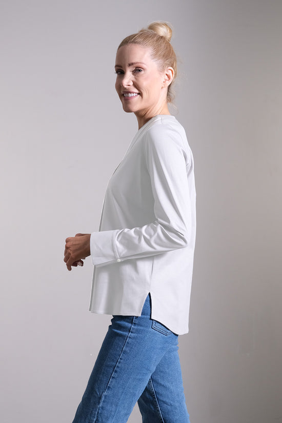 Soluzione Jerseybluse mit V-Ausschnitt & Manschetten Wochenangebot