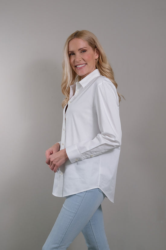 Soluzione Lockere Hemdbluse mit aufgesetzter Knopfleiste Bis zu 65% Rabatt