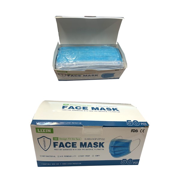 Sonia Originelli 50er Set 3-lagig Einwegmaske mit Ohrschlaufen Hygiene-Maske Gesichtsmaske Kauf eins, bekomm eins gratis