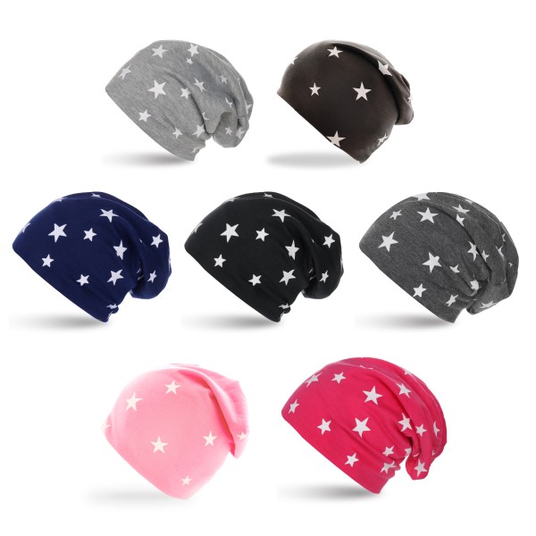 Sonia Originelli Beanie "Mini Sterne" Mütze Stars Overall Print Im Verkauf