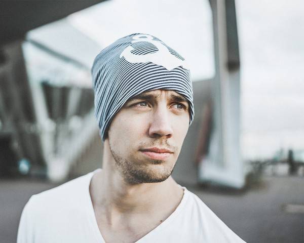 Sonia Originelli Beanie Mütze "Anker Maritim" Streifen Jersey Unisex 2025