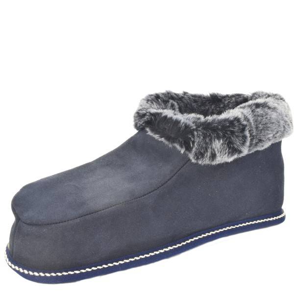 Sonia Originelli Hüttenhausschuh Lammfell Schaffell Leder Warm Fellkranz Online Shopping