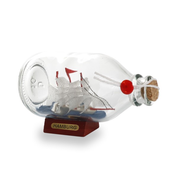 Sonia Originelli Buddelschiff Flaschenschiff "Hamburg" Rumflasche 14cm Kauf eins, bekomm eins gratis