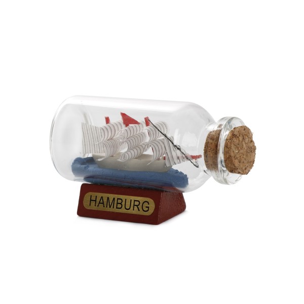 Sonia Originelli Buddelschiffchen Flaschenschiff "Hamburg" Rumflasche 6 cm Sonderangebote