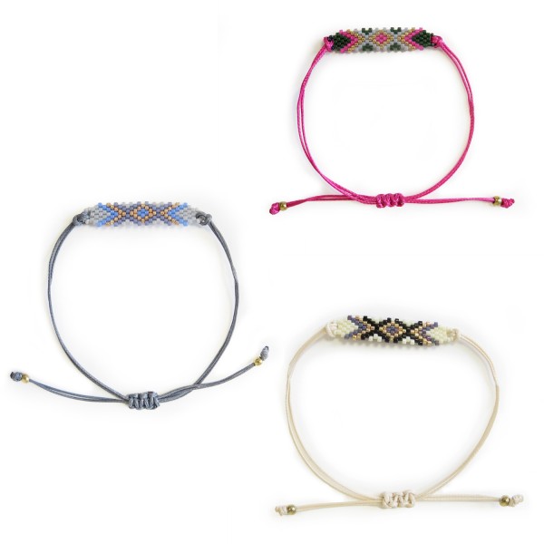 Sonia Originelli Armschmuck Armband "Perlen" Bunt Muster Nickelfrei Letzte 2 Tage