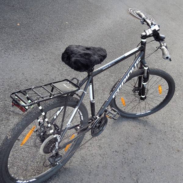 Sonia Originelli Fahrradsitzbezug Baumwolle Lammfell Bike Riemen Nur noch ein Tag übrig