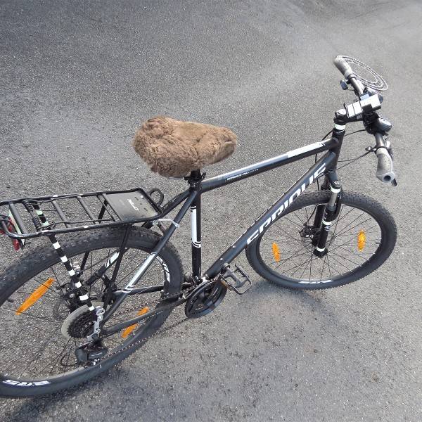 Sonia Originelli Fahrradsitzbezug Baumwolle Lammfell Bike Riemen Super Rabatt