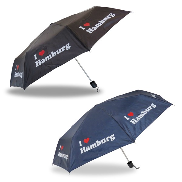 Sonia Originelli Taschenschirm "I love Hamburg" Regenschirm Schutz Stadt Fabrik Onlineshop