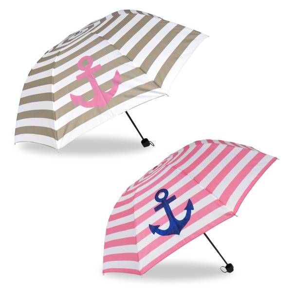 Sonia Originelli Taschenschirm "Maritim" Anker Streifen Schutz Fabrikpreis