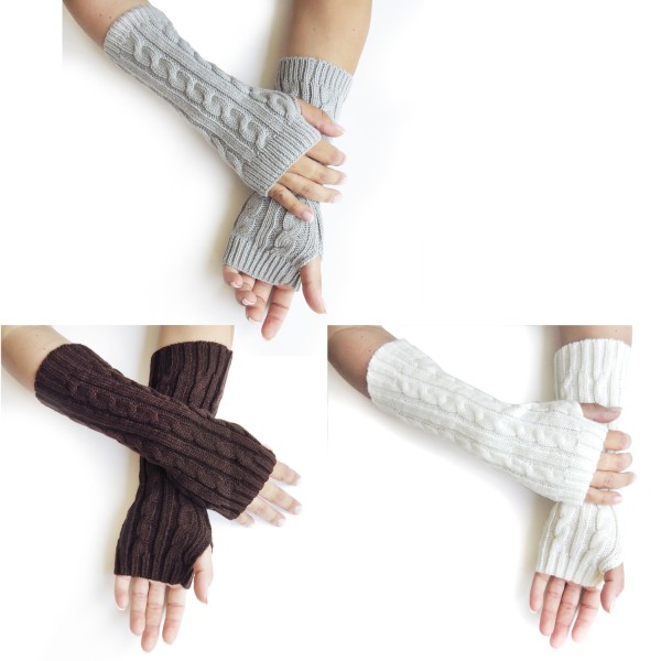 Sonia Originelli Armstulpe Handschuhe Strick Uni Gemütlich Lang Begrenztes Angebot