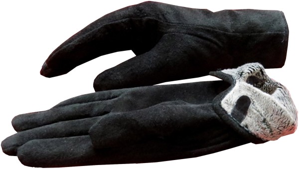 Sonia Originelli Damenhandschuhe Leder Schmal Winter Finger Gefüttert Saisonschlussverkauf