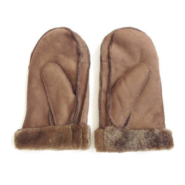Sonia Originelli Fausthandschuhe Faux-Leder Velouroptik Kunstfell Samt Velvet kuschelig Osterangebot