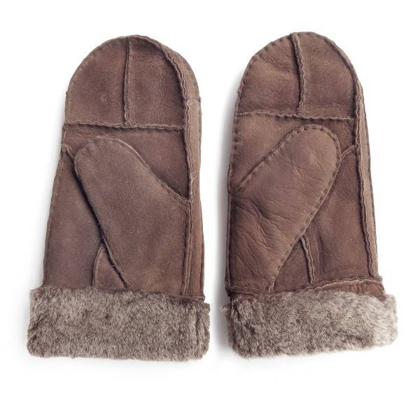 Sonia Originelli Fausthandschuhe Lammfell Schaffell echt Leder Patchwork Design Fäustlinge Muttertagsangebot