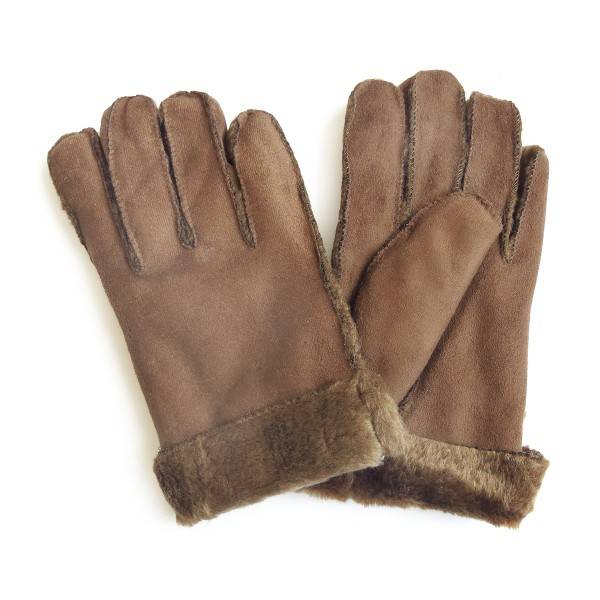 Sonia Originelli Fingerhandschuhe Faux-Leder Velouroptik Kunstfell Samt Velvet kuschelig Jubiläumsangebot