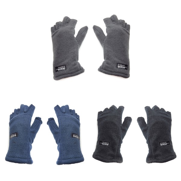 Sonia Originelli Fleecehandschuhe Gefüttert Schlicht Halbfinger Winter Unisex Heißer Verkauf