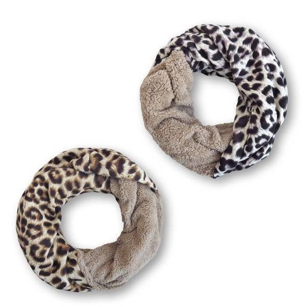 Sonia Originelli Loop "Leo" Schal Kuschelfell Polyester Winter VIP-Rabatte