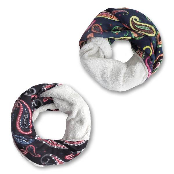 Sonia Originelli Loop "Paisley" Schal Kuschelfell Polyester Winter Super Sparpreis