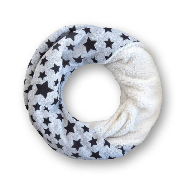 Sonia Originelli Loop "Stern" Schal Kuschelfell Polyester Winter Kostenlose Rückgabe
