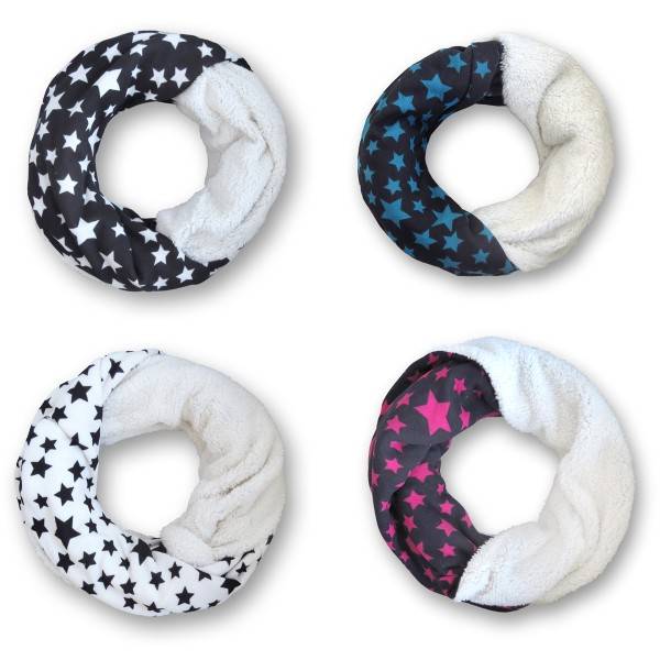 Sonia Originelli Loop "Stern" Schal Kuschelfell Polyester Winter Kostenlose Rückgabe