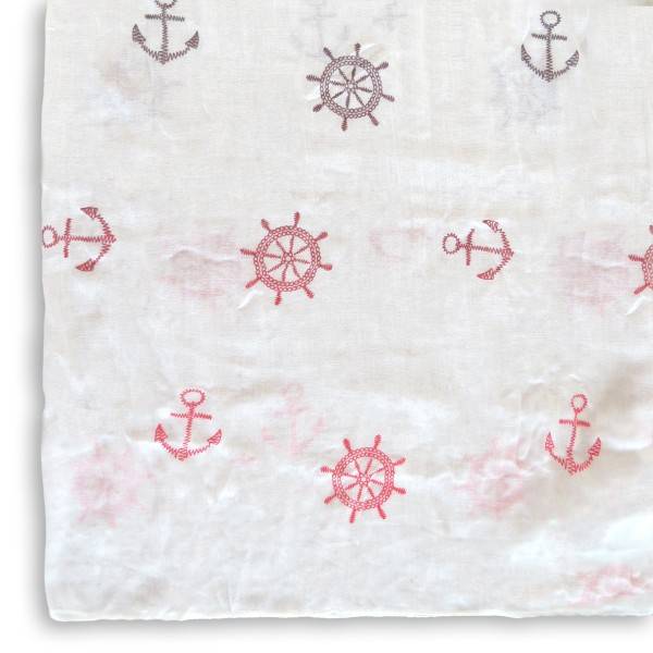 Sonia Originelli Loop Schal "Maritim Steuerrad Anker" Reliefdruck Sommer Neueste Stile