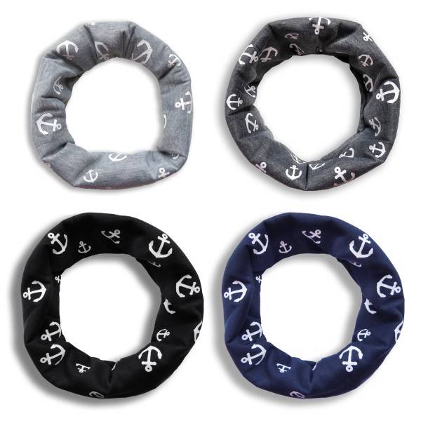 Sonia Originelli Loop Schal "Mini Anker" Maritim Allover Print Sommer Mundschutz Atemschutz Letzter Tag